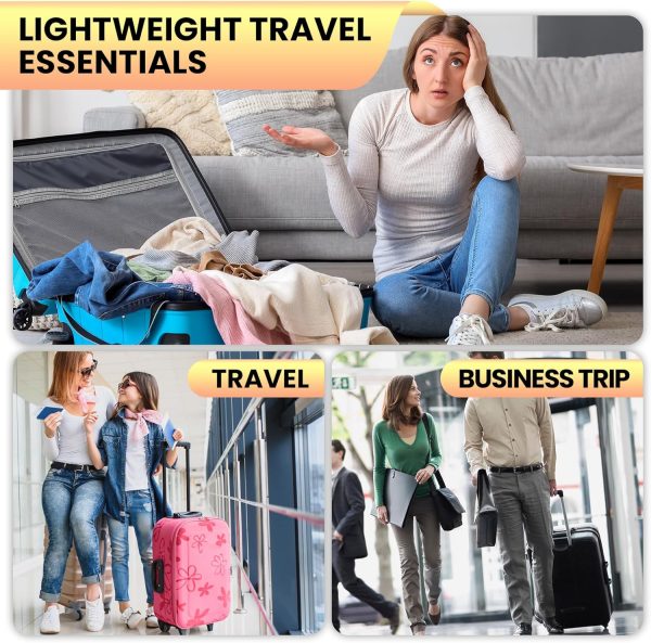HDKJDPG 4 Set Compression Packing Cubes Travel for Suitcases,Compressible Mesh Packing Cubes for Travel Women Travel Essentials - Image 3